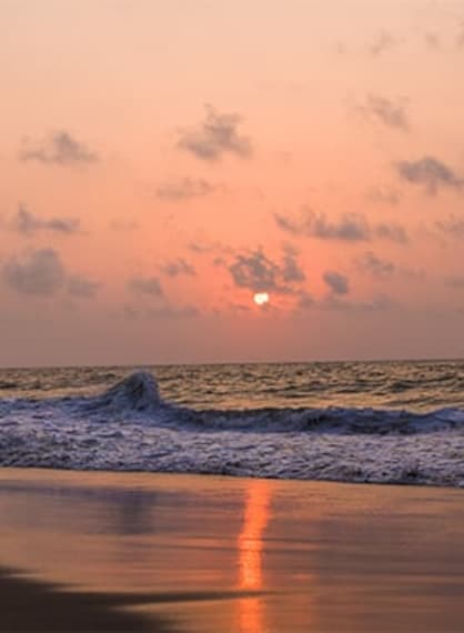 Pondicherry Serenity Beach Portrait Image